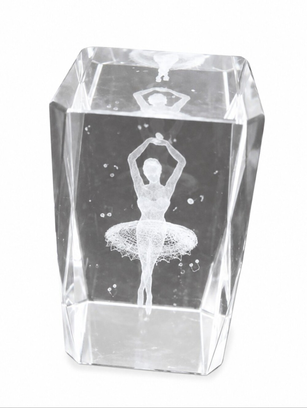 3D Laser Etched Ballerina Paperweight 3" x 2" Final Sale!